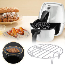 Stoomrek voor airfryer, roestvrij staal, 3 lagen