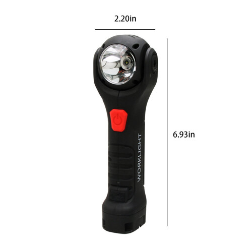 Luminária de trabalho com cabeça redonda giratória e base magnética resistente. 2