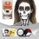 Face Paint Kit Black White Red 5ml with Sponge and Brush 2