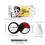 Face Paint Kit Black White Red 5ml with Sponge and Brush 3