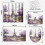 Tacar Cuirtíní Cithfholcadáin Túr Eiffel Lavender 4 phíosa 2