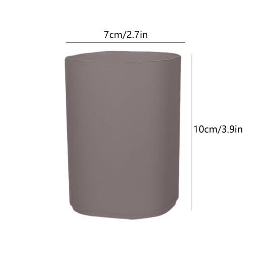 Frosted Transparent Pen Cup for Desk Stationery Storage 2