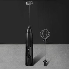 Mousseur à lait électrique en acier inoxydable avec fouet à œufs