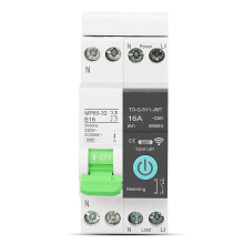 Tuya MCB Wi-Fi slimme stroomonderbreker met meter en DIN-rail