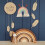 Décoration murale bohème en macramé à pompons multicolores 4