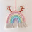 Décoration murale bohème en macramé à pompons multicolores 5