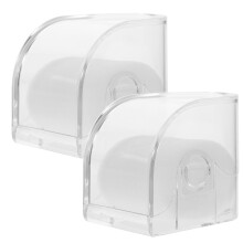 Doorzichtige sieradendoosjes van plastic (2 stuks)