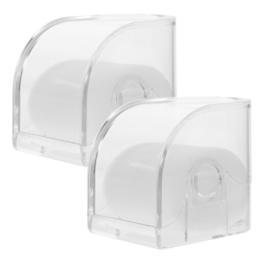 Doorzichtige sieradendoosjes van plastic (2 stuks)