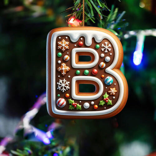 Enfeite de Natal de gengibre em acrílico de 8 cm (3,15 polegadas) 1