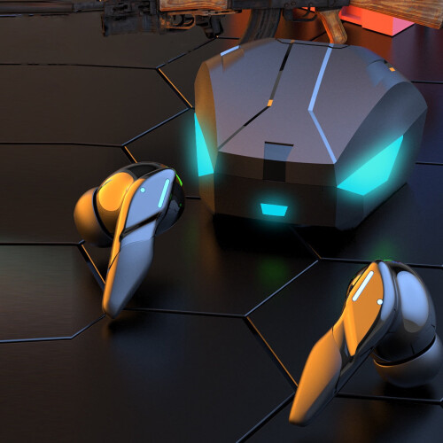 Ασύρματα ακουστικά Bluetooth Txmfgh: Αναπνέον φως RGB, μείωση θορύβου, χαμηλή καθυστέρηση 2