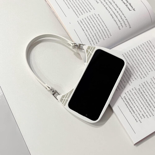 3D-håndtaske-telefoncover med rem til iPhone 14, månedesign 2