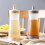 Condiment Bottles with Glass Stopper 4-Pack 4