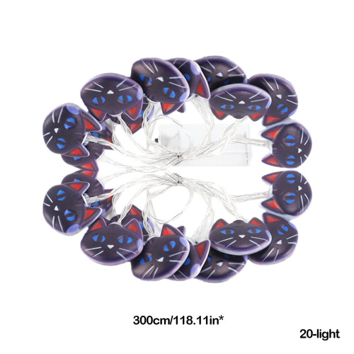 Harliver black cat string lights 20 LED 118 inch 2