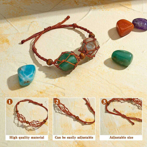 Nylon-Braid-Armband-Set mit Holzperlen (4 Stück) 2