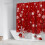 Plaid Letter Pattern Bathroom Set 4pcs Non-slip Waterproof 5
