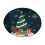 Christmas area rug round soft white 23 inch 2