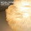 Topliu white feather table lamp wooden base 8