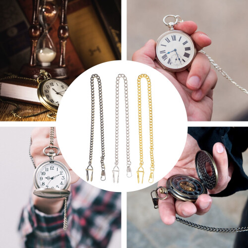 Pocket Watch Chain Retro Style 3 Pieces 2