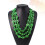 Bohemian beaded necklace coconut shell green 2