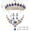 Eease bride crown necklace earring set blue 1 set 4