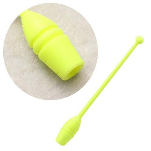 Yellow rhythmic gymnastics dance rods 2 pcs 1