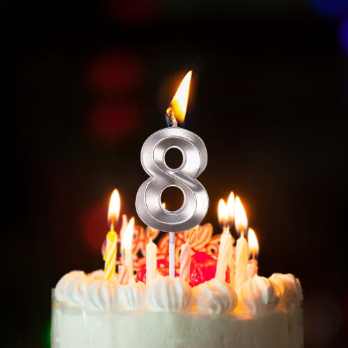 Κεριά για τούρτα σε σχήμα σαμπάνιας 3D, πολύχρωμα, 1 σετ 1