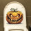 Αυτοκόλλητο καπακιού τουαλέτας για το Halloween με σχέδιο κολοκύθας 11,81x11,41 ίντσες 5