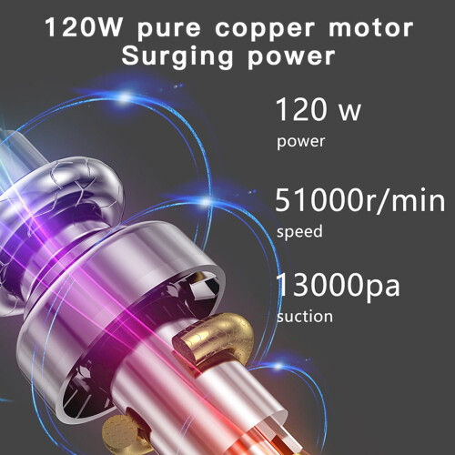 Handheld Cordless Vacuum Cleaner with Flashlight 4000mAh 2