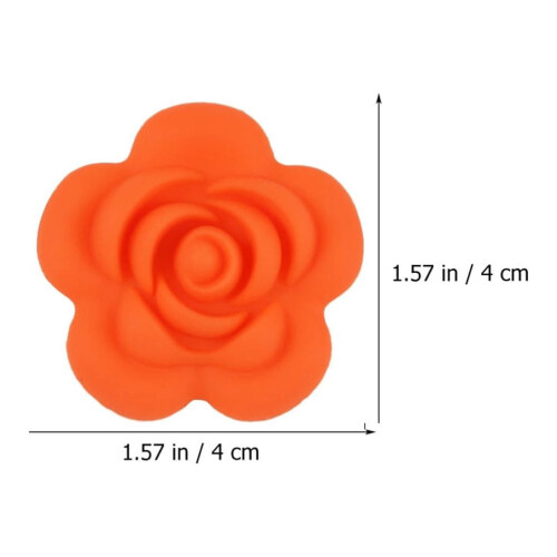 Silikonpärlor med färgad design, 20 st 1