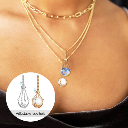 Adjustable Pearl Cage Pendant for DIY Jewelry Making 2PCS 1