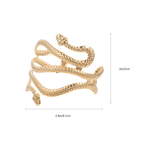 Halloween snake arm cuff gold metal bangle 2 pcs 2