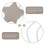Embrasses de rideaux en forme d'étoile, style simple, 2 pièces 5