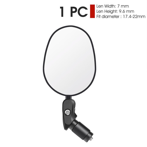 Cycling Bike Oval Rear View Mirror 1pc 2