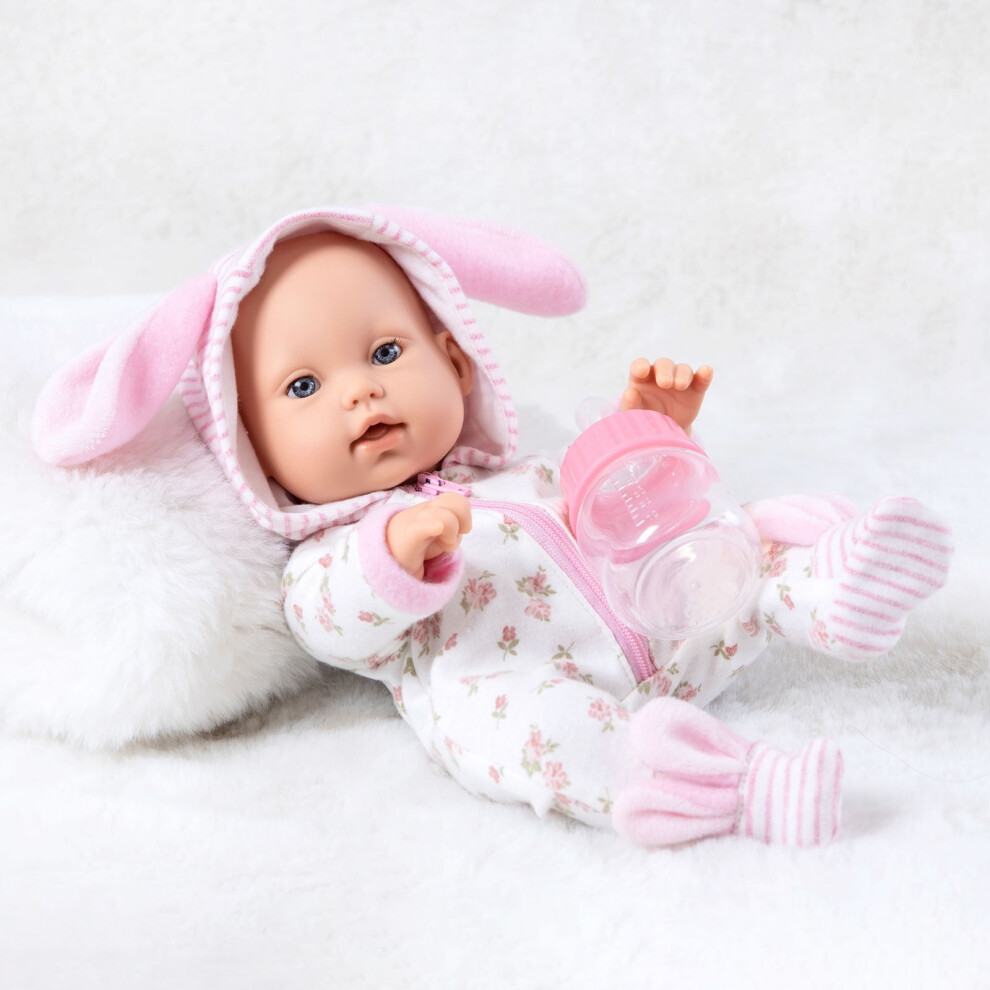 Reborn Doll Soft Rubber Baby Toy 30cm with Pacifier and Bib