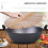 Tampa de madeira para wok, redonda, grande, resistente ao calor, 30 cm (12 polegadas) 5