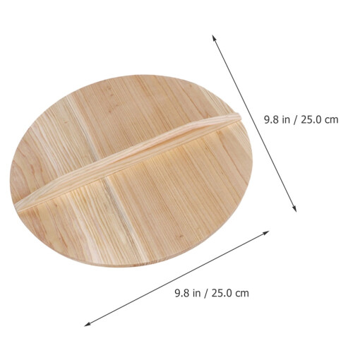 Tampa de madeira para wok, redonda, grande, resistente ao calor, 30 cm (12 polegadas) 2