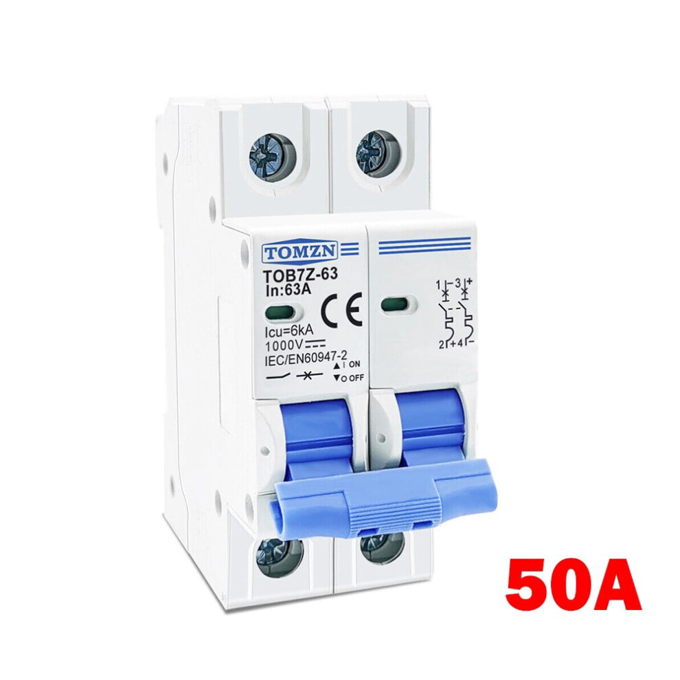 Dc 1000V Solar Mini Circuit Breaker 2P 3Aâ63A 9314556017704
