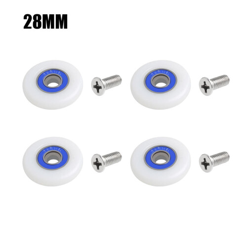 Shower Door Roller Wheels 28mm Diameter 4 Pcs