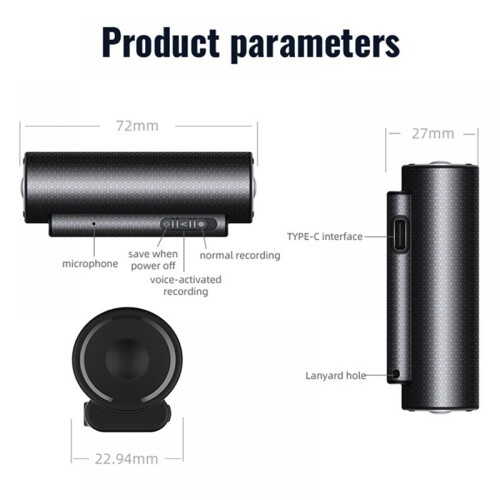 Stemmeoptager Magnetisk Stemmeaktiveret 32 GB 2
