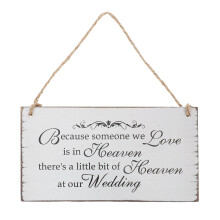 Eease Memorial Gifts Trouwborden Hangbord voor Woondecoratie, 20 cm Hout