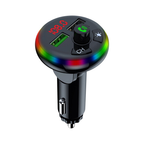Bluetooth FM Transmitter for Car with LED Display and 1