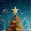 Étoile à cinq branches dorée pour sapin de Noël 4
