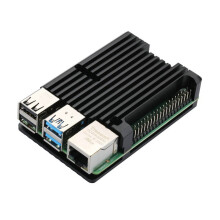 Raspberry Pi 4B/3B aluminum housing with dual cooling fans