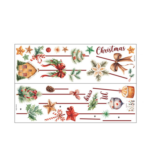 Julrubbertransfers vintageblommor 31,8x86 cm 1