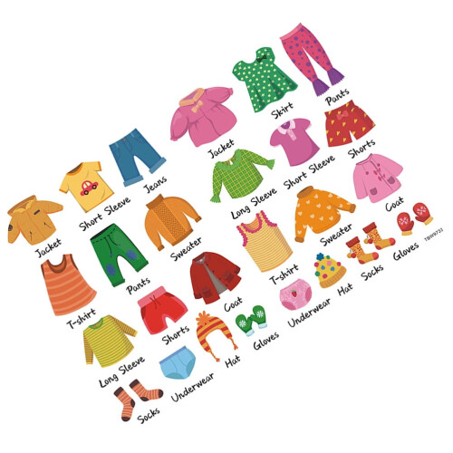 Clothing Dresser Decals Removable Drawer Labels 6 Pack