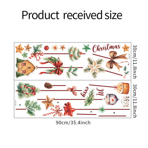 Julrubbertransfers vintageblommor 31,8x86 cm 2