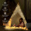 Luci a stringa a forma di stella, luce bianca calda, 20 LED, 3 metri, a batteria 2