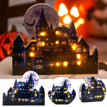Décoration de maison hantée pour Halloween avec lumières et sons