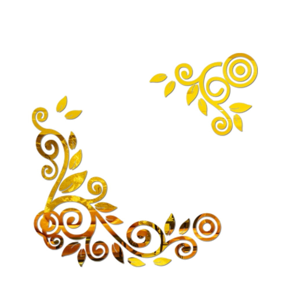 Yakbaofuo 3D Flower Acrylic Wall Stickers 2 Pcs 969218209189