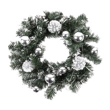 Couronne Yakbaofuo 30 cm, décoration de porte, guirlande, mini sapin, couronne de Noël, composition de Noël